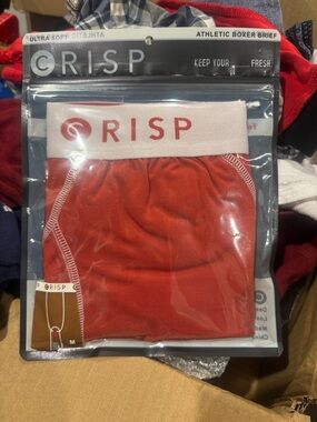 Crisp Red Athletic Boxer Brief - Red M